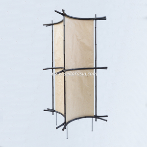 Lámpara de Pie Moderna Lantari con Bambú Cendani y Papel de Plátano, Control Táctil, Luz Cálida para Decoración de Interiores del Hogar - Product Image 4