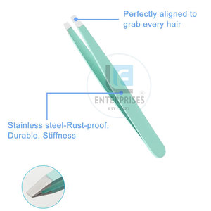 Pinzas para Cejas de Acero Inoxidable de la Mejor Calidad, Antideslizantes, Reutilizables, Duraderas y Ecológicas, Disponibles en Stock - Product Image 3