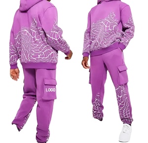 Ensemble de survêtements OEM personnalisés 2 pièces pour hommes, avec logo imprimé en sérigraphie, caractéristique de maternité - Product Image 1