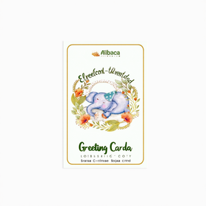 Couronne d'anniversaire à thème éléphant faite à la main avec carte de vœux (en papier) - Product Image 3