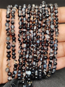 High Quality Healing Crystal Gemstone Bead Black Calcite Onyx Prehnite 4mm Round Loose Beads for DIY Bracelet <b>Necklace</b> - Product Image 5