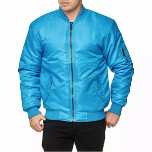 Chaqueta Bomber Gris de Invierno para Hombre, Estilo Urbano, Cierre de Cremallera, Color Sólido, Casual, Resistente al Viento, Forro Polar, Poliéster/Algodón - Product Image 4