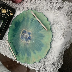 Plateau de service et sous-verres décoratifs en résine, faits main, de haute qualité, personnalisés, pour la maison et les restaurants, directement d'Inde - Product Image 6