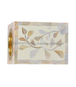 Portavelas Artesanal de Incrustaciones de Hueso de Alta Demanda, Ecológico, para Navidad, Elegancia Tradicional, Arte Cultural Vibrante para el Hogar - Product Image 4