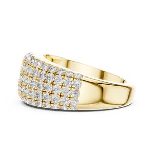 Anillo de Diamantes de Corte Brillante de Oro de 18K Unisex de Lujo VDS, Banda de Diamantes Naturales Reales Minimalistas, Certificado IGI, Anillo de Compromiso y Boda - Product Image 5