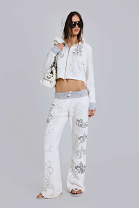 Fashion Custom Women’s Sunfade Tracksuit Oversized <b>Vintage</b> <b>Sweatshirt</b> & Joggers Set Breathable Premium Streetwear Apparel Set - Product Image 1