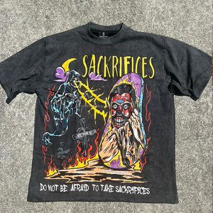 Camisetas de impresión DTF personalizadas para hombres de tendencia Camiseta estampada de manga corta para hombres de alta calidad para hombres - Product Image 3