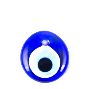 Amuleto de Ojo Turco Redondo de Cristal Hecho a Mano de 4 CM, Cuentas de Protección para el Hogar de Turquía - Product Image 5