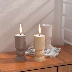 Molde de Silicona para Velas, Cilindro con Base Redonda, Maceta, Yeso, Cemento, Resina - Product Image 4