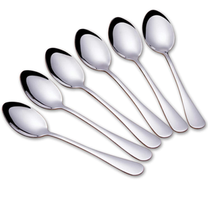 Cuchara de acero inoxidable de grado alimenticio, cuchara de acero para restaurante, juego de cubiertos con tenedor y cuchara para helado - Product Image 4