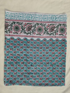 Hand Block Print Cotton <b>Sarong</b> Pareo Floral Beach Wrap Indian Printed <b>Bikini</b> Cover up Lightweight Breathable Long Summer Scarf - Product Image 4