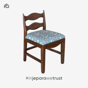 Chaise de salle à manger pliable ergonomique en teck massif, rembourrée en lin, design scandinave, écologique, pour salle de sport et hôtel - Product Image 2