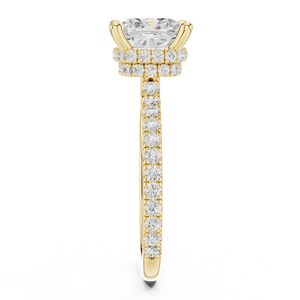 แหวนหมั้นเพชรทรงคุชชั่น 3 กะรัต ดีไซน์คลาสสิก ทองคำขาว 14K ได้รับการรับรองจาก IGI เพชรเพาะเลี้ยงในห้องปฏิบัติการ ของขวัญวันครบรอบแต่งงาน - Product Image 5