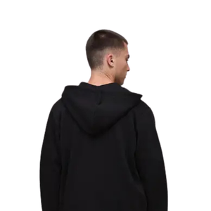 Custom Men Boxy Full <b>Zip</b> Hoodie Heavyweight Cotton Blend Drop Shoulder Streetwear OEM ODM Clothing Manufacturer - Product Image 4