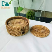 Support de sets de table en rotin au design vietnamien traditionnel, moderne et durable, pour la maison, le salon, la chambre et l'extérieur