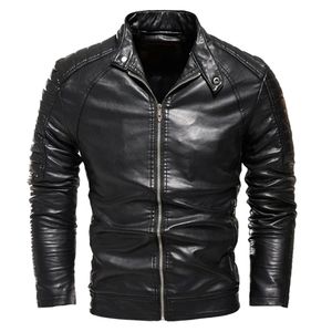 Veste en cuir imperméable pour homme, best-seller, vêtements d'extérieur, coupe ajustée, veste en cuir tendance pour homme - Product Image 2