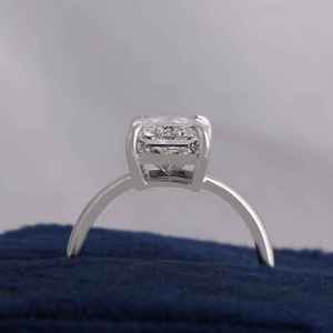 Elegant Selection Womens Rhodium 925 Sterling <b>Silver</b> <b>Emerald</b> Cut 1.50 Ct Lab Grown Diamond Wedding <b>Ring</b> Luxury Fashion Fine - Product Image 6