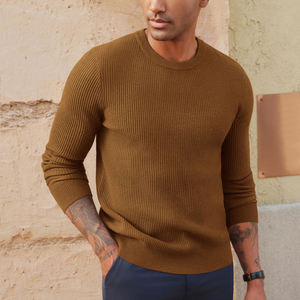 Nouveau design élégant, faible MOQ, pull pour homme, logo personnalisé, pull pour homme en gros, pull basique en coton mélangé - Product Image 4