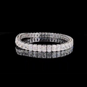 Radiant Cut Lab Grown Diamond Tennis <b>Bracelet</b> 14K White Gold IGI Certified Luxury Jewelry - Product Image 2