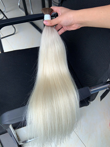 Precio al por mayor Extensiones de cabello a granel Cabello humano vietnamita Double Drown 100 gramos Colores claros 14 pulgadas - Product Image 3