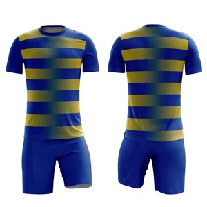 Ensemble de maillot de football blanc à col en V et manches courtes, rayé, anti-humidité, 100 % polyester, pour hommes adultes, toutes saisons, coupe athlétique - Product Image 4