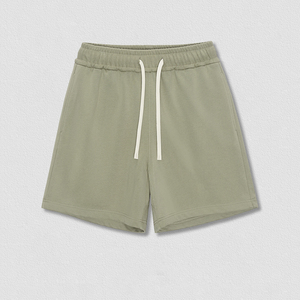 Pantalones Cortos Casuales para Hombre, Color Gris Claro Sólido, con Cordón, de Secado Rápido, Tejido de Poliéster, Cintura Media - Product Image 6