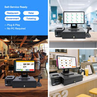Caja Registradora Todo en Uno de 15.6 Pulgadas con Pantalla Táctil TFT LED, Sistema TPV POS con Impresora y Escáner