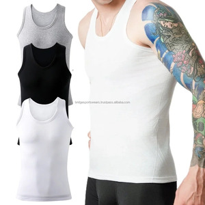 Sous-vêtement sans manches pour homme, respirant, coupe compressive - Product Image 1