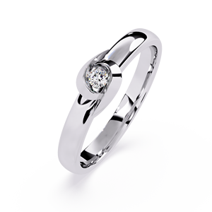 Goldleaf IGI แหวนหมั้นเพชรสีเหลืองทอง14K สำหรับครบรอบปีที่1-5ct สดใสสดใสคลาสสิก - Product Image 2