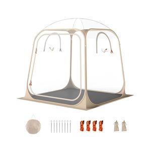 Carpa Deportiva Transparente de PVC de 7x7 Pies, Impermeable y Resistente al Viento, para 2-4 Personas, Carpa de Camping Tipo Cápsula para Exteriores - Product Image 1