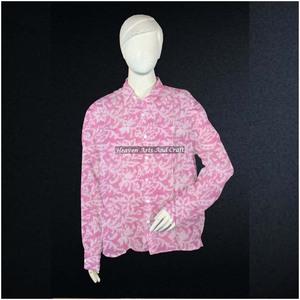 Bohemian Floral Print Shirt For Spring/<b>Summer</b> Casual Wear Street Style Block Printing Logo On Back - Product Image 1