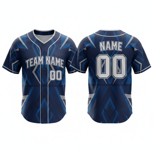 Camiseta de Béisbol Personalizada con Nombre del Equipo, Transpirable, de Secado Rápido, 100% Poliéster, Sublimada, con Cuello en V, Unisex, Manga Corta - Product Image 6