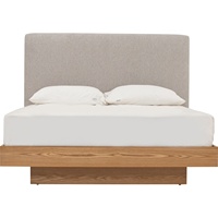 NESTHOUZ Cama Queen Moderna Tapizada con Base de Madera y Cabecera de Tela, Muebles de Dormitorio Hechos en China, Modelo 655132