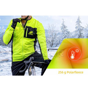 Best Price Customized Winter <b>Cycling</b> <b>Jacket</b> with Full Zip Design Long Sleeves Rear Pockets Quick Dry Spandex/Polyester for <b>Men</b> - Product Image 5
