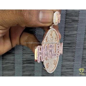 จี้เพชรแฟชั่นประดับเพชรเต็มเม็ด พร้อมประกายเพชร VVS Moissanite ระยิบระยับ - Product Image 4
