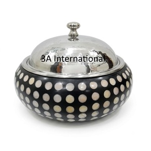 Stainless Steel Rounded <b>Food</b> Warmer Insulated Hot Pot For Hammered Design Serving Pot For Arabic Style Casseroles <b>Server</b> Pot - Product Image 4