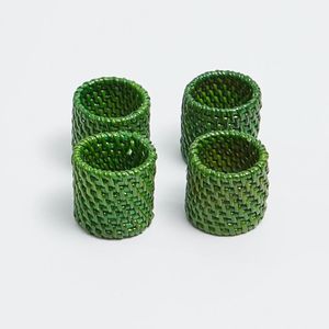 Handmade Bamboo Ring Holder <b>Round</b> Shape Modern Home Decor Accessory - Product Image 2