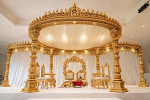ศาลาบิ๊กมาโนวารายอินเดียใต้สำหรับงานแต่งงานสุดหรู คาลยานา มานดัป ดีไซน์ดั้งเดิม สง่างาม โครงสร้างถอดประกอบได้ ฟลอริดา - Product Image 4