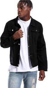 Veste en jean décontractée pour homme, 100 % coton, avec logo personnalisé sur le devant, respirante, écologique, séchage rapide, pour usage extérieur, 280g, vente en gros - Product Image 3
