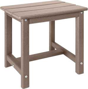 Table d'appoint carrée moderne en bois à un niveau pour extérieur, patio, piscine, véranda, jardin, salle à manger, chambre, salon, usage extérieur - Product Image 1