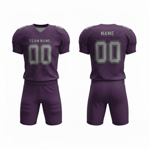 Ensemble personnalisé d'uniformes de football américain pour hommes adultes, vêtements de sport d'équipe personnalisés, comprenant un maillot et un pantalon respirants en polyester 100% - Product Image 4