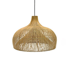 Abat-jour rond en rotin tressé à la main, esthétique, grand format, vente en gros, artisanal, durable, pour cuisine et salon - Product Image 1