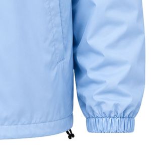 เสื้อแจ็คเก็ตโค้ชสีฟ้าอ่อน แต่งโลโก้สีชมพูฟ้า  แบบลำลองติดกระดุมด้านหน้า  เสื้อกันลมสำหรับผู้ชายและผู้หญิง  คอลเลคชั่นสำหรับใส่ในชีวิตประจำวัน - Product Image 3