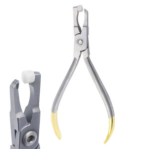 Pinza para quitar bandas de ortodoncia, removedor de bandas molares, pinza manual de acero inoxidable alemán, blanca, con tapa extraíble, para cirugía dental. - Product Image 1