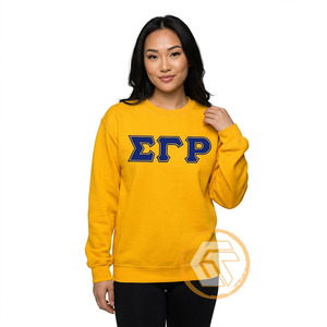Sigma Gamma Rho <b>Women's</b> Casual <b>White</b> Cotton Crew Neck Fleece Solid <b>Sweatshirt</b> Full Sleeve Letter Print Eco-Friendly Autumn - Product Image 1