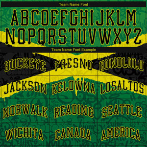 Camiseta de Béisbol Sublimada Personalizada Verde Negro Amarillo Nombre del Equipo 00 Manga Corta Unisex Absorbe la Humedad Todas las Temporadas - Product Image 3