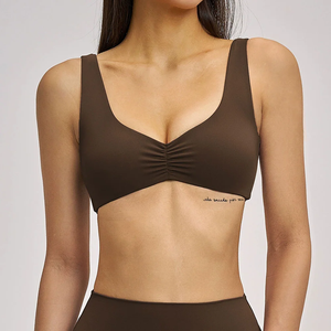 Summer New Women's Sports <b>Bra</b> Gym Top With Chest Pad Women Breathable Yoga <b>Bras</b> Push Up Running Workout Fitness Vest Sportswear - Product Image 5