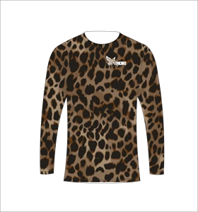 Wild Leopard Pattern Long Sleeve Athletic Shirt Breathable Fitness Training Tee - Product Image 5