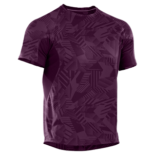 T-shirt à manches courtes pour homme, imprimé numérique, col en V, évacuation de l'humidité, 100% polyester, coupe classique, toutes saisons, fermeture à boucle T-Strap - Product Image 3