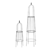 Bestseller: Trendiger Gartenpflanzen-Obelisk aus Eisen – Leichtgewichtige Rankhilfen, 2er-Set, verbindbare Pflanzenstützen